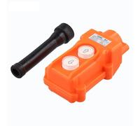 Auratrove Interruptor de botón de grúa de 2 vías, colgante de elevación COB-61 resistente a la lluvia con carcasa ABS para control hacia arriba, abajo, control remoto industrial naranja rojo 250 V 5 A