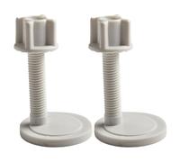Auratrove Juego de 2 tornillos de bisagra de tapa de inodoro de plástico blanco para asegurar el asiento al cuenco, kit de repuesto de reparación de baño fácil de instalar