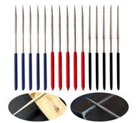 Auratrove Juego de 5 limas de aguja redondas, herramientas industriales de limado de esmeril de 140 mm, para metal, vidrio, cerámica, madera, reparación de joyas y manualidades