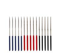 Auratrove Juego de limas de aguja redondas, kit de 5 limas de esmeril de 140 mm, herramientas de corte para reparación de joyas de metal, vidrio, cerámica