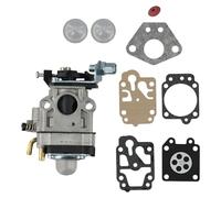 Auratrove Kit de carburador de 15 mm con espacio de 30 mm para motores de 43 cc, 47 cc, 49 cc, 52 cc, compatible con cortadora de cepillo, soplador, motosierra, cortacésped