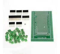 Auratrove Kit de placa protectora de bloque de terminales de tornillo para Arduino para Mega 2560 R3, FR-4 PCB con cabezales hembra, 84 pines paso de 3,5 mm, módulo electrónico de bricolaje