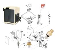 Auratrove Kit de reparación de calentador de piscina, compatible con Pentair para mastertemp 400 300, incluye sensor de humos de pila, termistor, interruptor de límite alto para calefacción segura