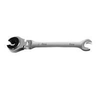 Auratrove Llave de trinquete de cabeza flexible, llave métrica de extremo abierto para tuercas de 8 a 27 mm, herramienta de acero al cromo vanadio para reparación de automóviles y mantenimiento del