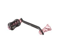 Auratrove Mango de fibra de carbono de un solo brazo, perilla modificada de 70 mm con rodamientos para carrete Daiwa Fuego Salamandura, color gris