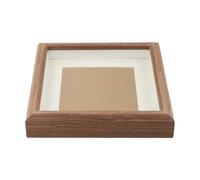 Auratrove Marco de fotos hueco de 15 x 15 cm para pintura al óleo de 15 x 15 cm, soporte de exhibición de fotos de escritorio con acabado de madera natural para decoración del hogar