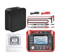 Auratrove MH12 - Medidor digital de resistencia de aislamiento 50 V-1000 V, probador de conexión a tierra con medición DAR PI, pantalla retroiluminada para pruebas de cables y motores