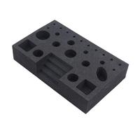 Auratrove Organizador de herramientas de EVA con correas, estación de almacenamiento de espuma suave para tijeras, carretes de pegamento, estuche de accesorios de pesca con mosca, color negro