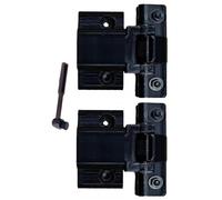 Auratrove Paquete de 2 bisagras de cubierta antipolvo para tocadiscos Technics SL1200 MK2 MK5 MK3D MK6 SL1210 M5G, piezas de repuesto de metal de plástico negro con cepillo de limpieza