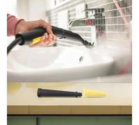 Auratrove Paquete de 2 boquillas de alimentación para limpiadores de vapor Kärcher SC1 SC2 SC3 SC4 SC5, puntas de chorro amarillo de alcance extendido de 107 mm para manchas difíciles, accesorios ABS