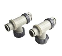 Auratrove Paquete de 2 válvulas de émbolo de repuesto para intex 10747, piezas de filtro de piscina grandes con juntas tóricas y arandelas, color gris