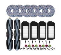 Auratrove Paquete de 20 piezas de repuesto para deebot para x1 para omni para t10 Turbo, kit de almohadillas de fregona de filtros laterales principales, accesorios de plástico