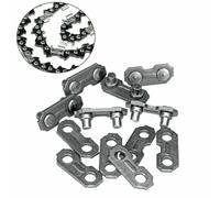 Auratrove Paquete de 6 eslabones de unión de cadena de motosierra de calibre 0,063, conector de reparación de metal resistente para accesorios de piezas de motosierra, color negro, 17,4 mm