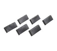 Auratrove Paquete de 6 soportes de repuesto de plástico negro de 65 mm para literas de madera, metal, cuero, litera, marco de cama, piezas de reparación