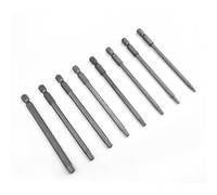 Auratrove Para broca de destornillador Torx, T8 para t10 para t15 para t20 para t25 T27 para t30 T40 100 mm de largo, vástago hexagonal magnético de acero de aleación 60HRC para taladro eléctrico
