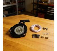 Auratrove Para montaje de arranque de retroceso, compatible con BR500 BR550 BR600 BR700 para sopladores de hojas, kit de tracción de nailon con cuerdas y trinquetes para una fácil reparación