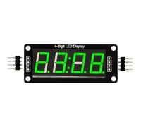 Auratrove Para tm1637 Módulo de pantalla LED de 4 dígitos y 7 segmentos con función de reloj, tubo digital rojo de 0.56 pulgadas para proyectos electrónicos Arduino, fuente de alimentación de 5 V