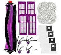 Auratrove Piezas de repuesto para aspiradora robot eureka J15 Max Ultra, incluye cepillo lateral principal, bolsa de polvo de trapeador de tela, kit de accesorios para mantenimiento de estación de