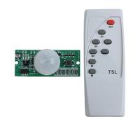 Auratrove Placa controladora de lámpara de calle solar, inducción PIR del cuerpo humano con control remoto para batería de 3.2 V/3.7 V, pieza de reparación para luces integradas al aire libre