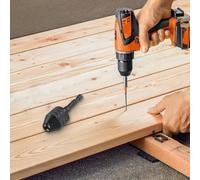 Auratrove Portabrocas sin llave de 0,3 a 8 mm con vástago hexagonal de 1/4 pulgadas, adaptador de destornillador de aleación de aluminio para herramientas eléctricas