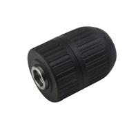 Auratrove Portabrocas sin llave de 13 mm 1/2-20 UNF, montaje para taladros eléctricos, mordaza de acero endurecido con capacidad de 2-13 mm, negro