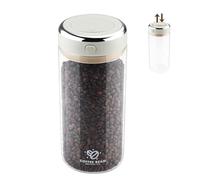 Auratrove Recipiente de café al vacío de 1700 ml, tarro de vidrio hermético con válvula de fecha y presión para almacenamiento de frijoles, té, nueces, color blanco