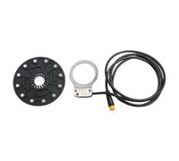 Auratrove Sensor de asistencia de pedal eléctrico PAS Booster para bicicleta eléctrica de 36 V y 48 V, montaje lateral izquierdo con conector impermeable, cable de 1020 mm, color negro