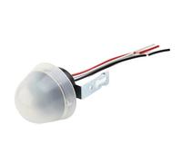 Auratrove Sensor de control fotográfico a prueba de lluvia de 12 V CA/CC, interruptor de luz ajustable de encendido y apagado automático para calle, jardín, carretera, compatible con lámparas