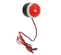 Auratrove Sirena interior de alto decibelio, alarma con cable de 120 dB con luz intermitente para seguridad del hogar, 12 V CC, montaje en pared para oficina, almacén