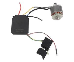 Auratrove Taladro eléctrico de litio sin escobillas, 21 V, placa de control de 12 dientes con interruptor, pieza de repuesto de metal para herramientas eléctricas, negro, 62 x 52 mm