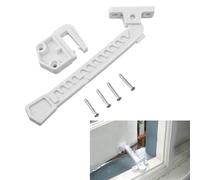 Auratrove Tapón de ABS blanco con tornillos, cierre ajustable para seguridad infantil en madera de aluminio UPVC para ventanas y puertas, pestillo de protección para bebés para limitar la apertura