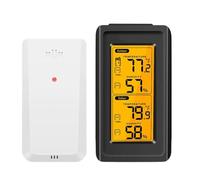 Auratrove Termómetro higrómetro WiFi, para monitor digital inteligente de temperatura y humedad con sensor remoto, medidor de interior y exterior para el hogar, invernadero, habitación de bebé