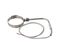 Auratrove Termopar tipo K, sonda de temperatura EGT en ángulo recto 80 x 5 mm, sensor de acero inoxidable aislado de fibra de vidrio para escape del motor