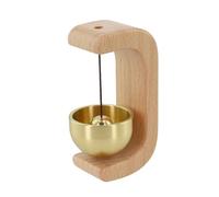 Auratrove Timbre de puerta de latón, marco de aleación de aluminio con tono zen transparente para casa, oficina, tienda, cafetería, para entrada decorativa de oro champán