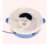 Auratrove Trampa eléctrica automática para moscas, recargable, giratoria, para uso en interiores, silenciosa, segura alrededor de mascotas y niños, color blanco