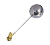 Auratrove Válvula de bola flotante de rosca macho de 1 pulgada, sensor de nivel de agua de acero inoxidable 304 y latón con junta de goma para caldera de tanque de torre de agua