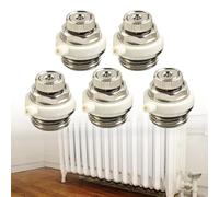 Auratrove Válvula de ventilación automática de aire bsp de 1,27 cm para radiador, purga automática con tapa de corte y apagado automático, accesorio de calefacción de ahorro de energía, paquete