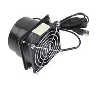 Auratrove Ventilador de campana extractora USB pequeño, velocidad ajustable, para cocina, taller, bricolaje, no requiere instalación, extractor de humos de plástico con cable de 1,2 m, color negro