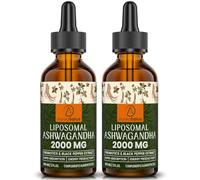 AureaSalus Liposomal Ashwagandha Drops 2000 mg, Extracto Natural puro de Ashwagandha, Probióticos Enriquecidos y Extracto de Pimienta Negra (Paquete de 2)