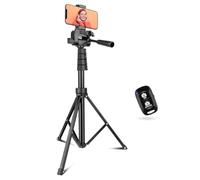 Aureday Trípode para teléfono móvil de 67 pulgadas y soporte para cámara, palo selfie con mando a distancia y soporte para teléfono móvil, perfecto para selfies/grabaciones de