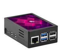 Aurevita Para pantalla Raspberry Pi, pantalla táctil resistiva de 3.5 pulgadas, mini monitor, pantalla de 320 x 480 píxeles, con funda y ventilador (monitor para Pi 5)