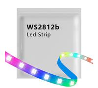 Aurevita WS2812b Tira LED RGB IC, 5m 300 LEDs IP30 PCB de Cobre de Doble Capa, Tira LED Direccionable Individualmente, Proyecto DIY 5050 Luces LED (5m 300 LEDs Negro)