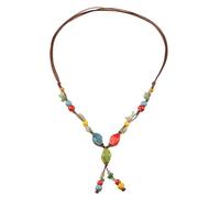 Aurgiarm - Collar de cuentas elegante, collar de cuentas coloridas, accesorios de moda para mujer, adecuado para mujeres de moda