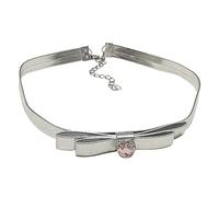 Aurgiarm Fashion Harajuku - Collar de cuerda de cuero para clavícula, temperamento, simple, viento frío, corazón, lazo, diamante, amor