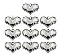 [Aurgiarme] 10/20 piezas de collar con colgante de corazón, collar con agujero, abalorio de corazón, joyería, フリーサイズ, Como se describe, No es una piedra preciosa