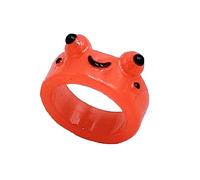 Aurgiarme: bonito anillo de resina luminoso de rana, colorido, novedoso, divertido, animal, caricatura, anillo estético que brilla en la oscuridad para niñas