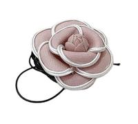 Aurgiarme Collar único de flores de tela, delicadas gargantillas de camelia, collar de cuerda larga, adecuado para cualquier ocasión