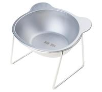 Aurgiarme Cuencos elevados de metal para gatos, cuencos de acero inoxidable para alimentos para perros y platos de alimentación de gatos de pequeña durabilidad