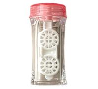 Aurgiarme Durabilidad Contactos Soporte para lentes, resistente al agua, contenedor de almacenamiento para una limpieza segura durante la noche, almacenamiento seguro de lentes, Red, Mass Beauty