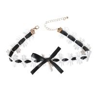 [Aurgiarme] Elegante collar de encaje con lazo, gargantilla de encaje perfecta para cosplay y fiesta